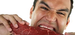 Mangiare un uomo di carne per aumentare la potenza